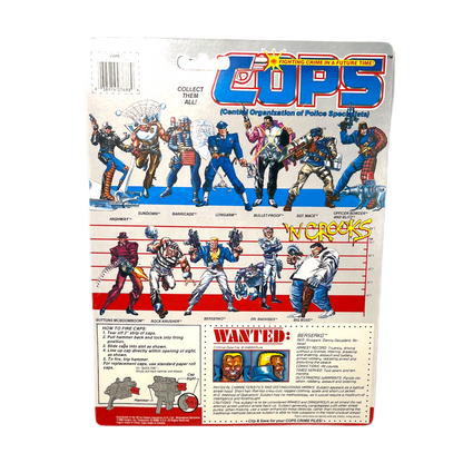 Hasbro Cops N Crooks Berserko bad street punk vintage action figure 1988