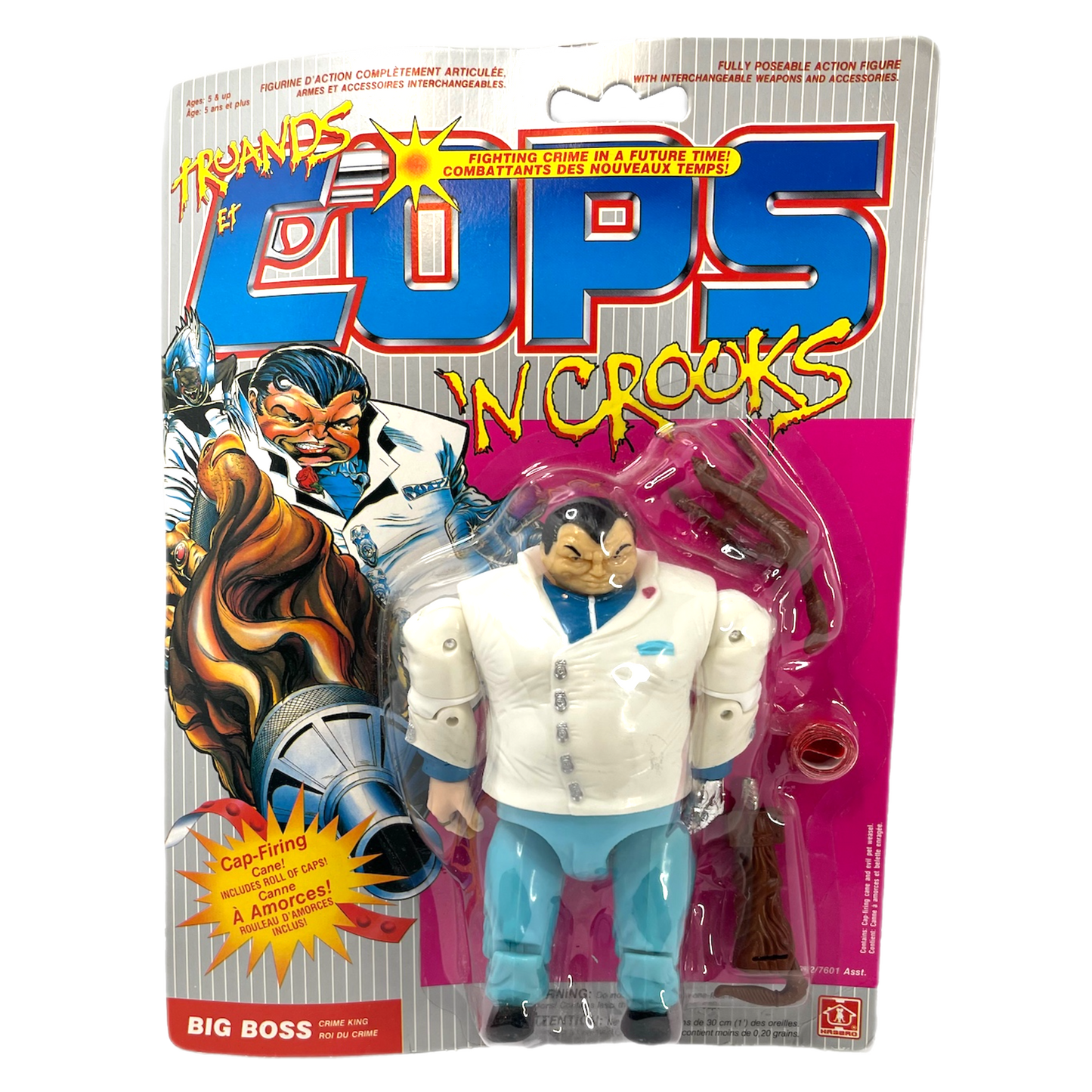 Hasbro cops n crooks Big Boss vintage action figure Moc 1988