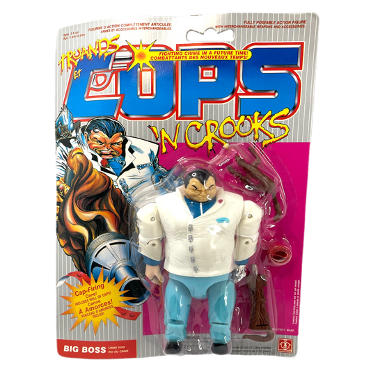 Hasbro cops n crooks Big Boss vintage action figure Moc 1988