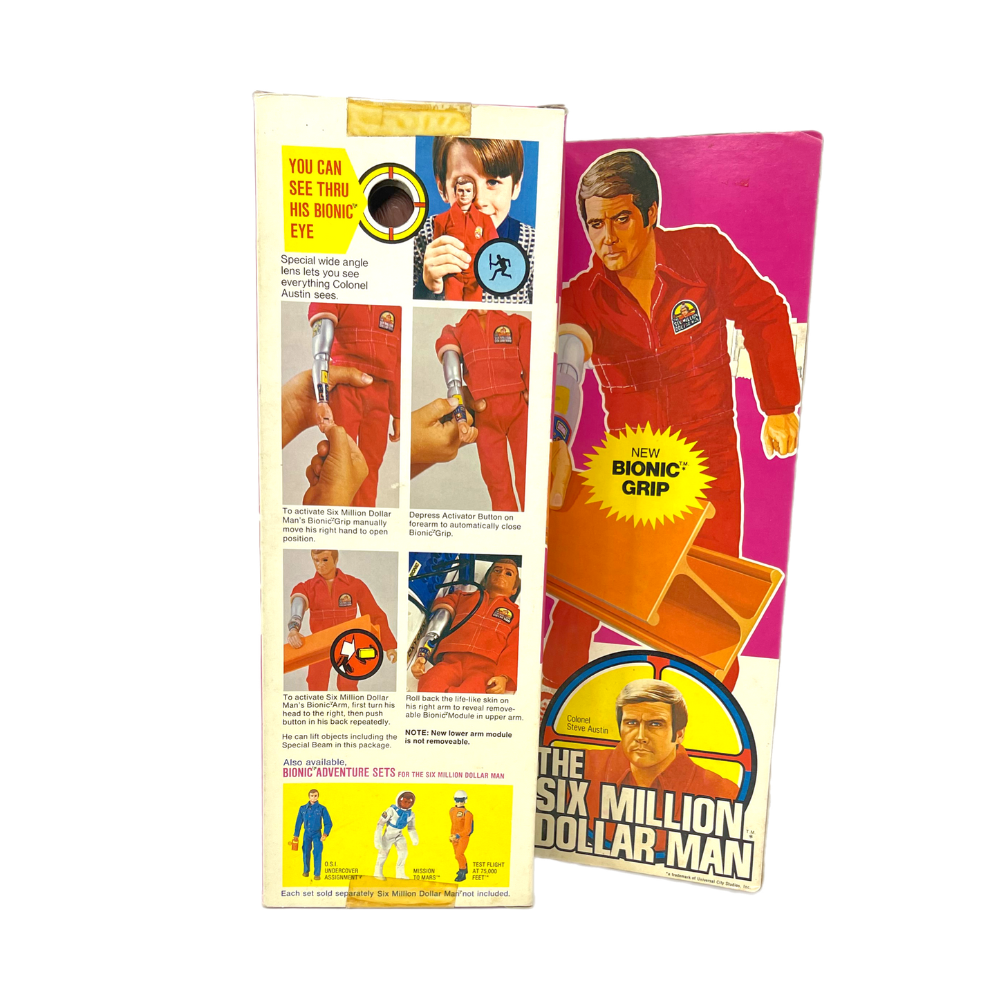 Kenner The Six Million Dollar Man The Bionic Man Steve Austin Lee Majors vintage action figure misb