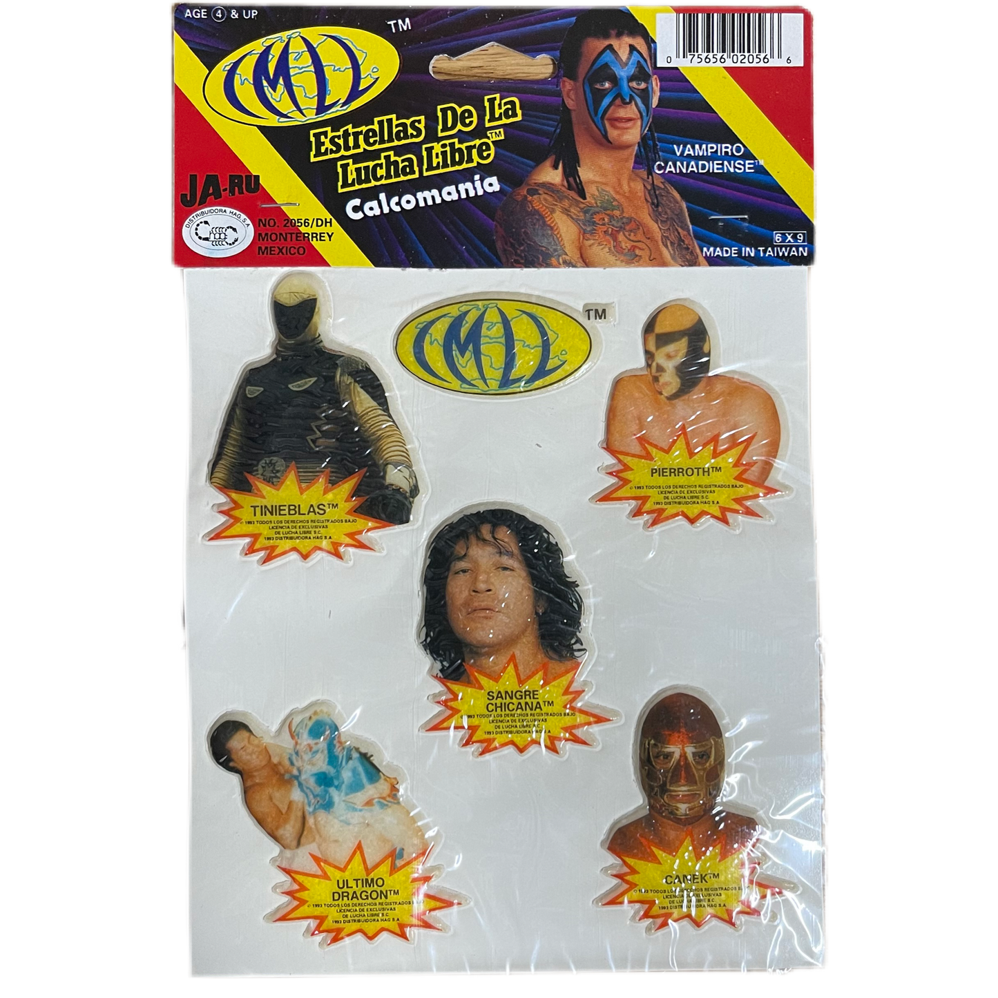 JA-RU CMLL vintage Lucha Libre Puffy Sticker Set