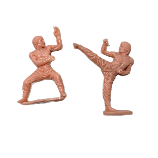 Bruce Lee and Chuck Norris vintage pvc action figure set KO bootleg