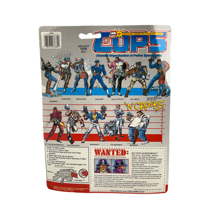 Hasbro Cops N Crooks Machine Gunner Buttons McBoomBoom vintage action figure moc
