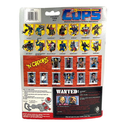 Hasbro Cops N Crooks Hyena wild man vintage action figure Moc 80s