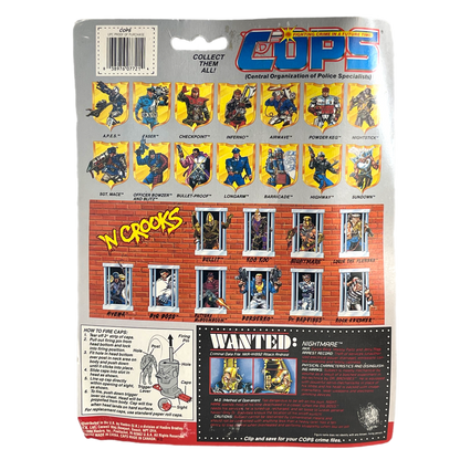 Hasbro Cops N Crooks Attack Android Nightmare vintage action figure Moc 80s