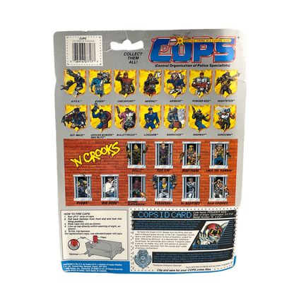 Hasbro Cops N Crooks Bomb Squad Specialist Powder Keg vintage action figure moc