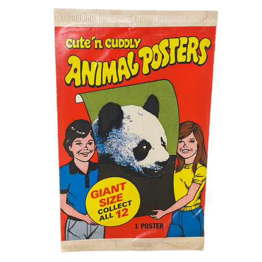 Topps 1981 Cute N Cuddly Animal Posters vintage sealed poster Topps trading cards