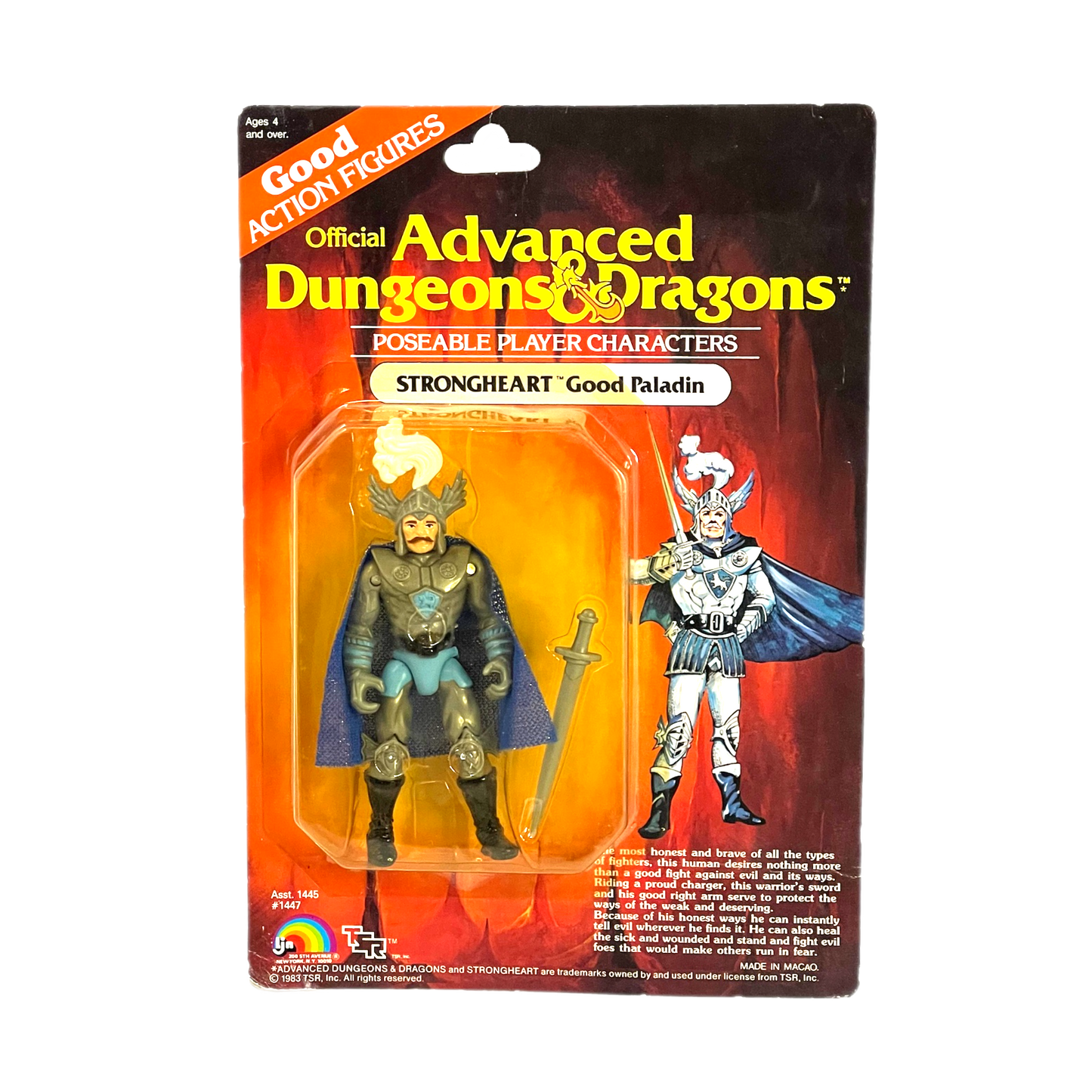 Advanced Dungeons and Dragons Strongheart Good Paladin MOC vintage action figure