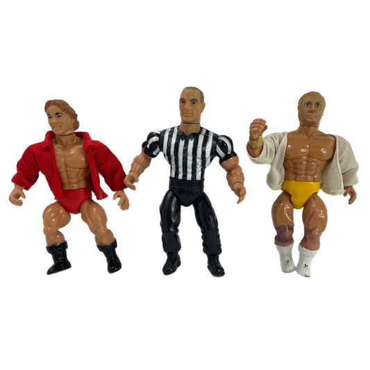 Remco AWA Larry Zbyszko Referee Dick Woehrle Nick Bockwinkle vintage action figure lot