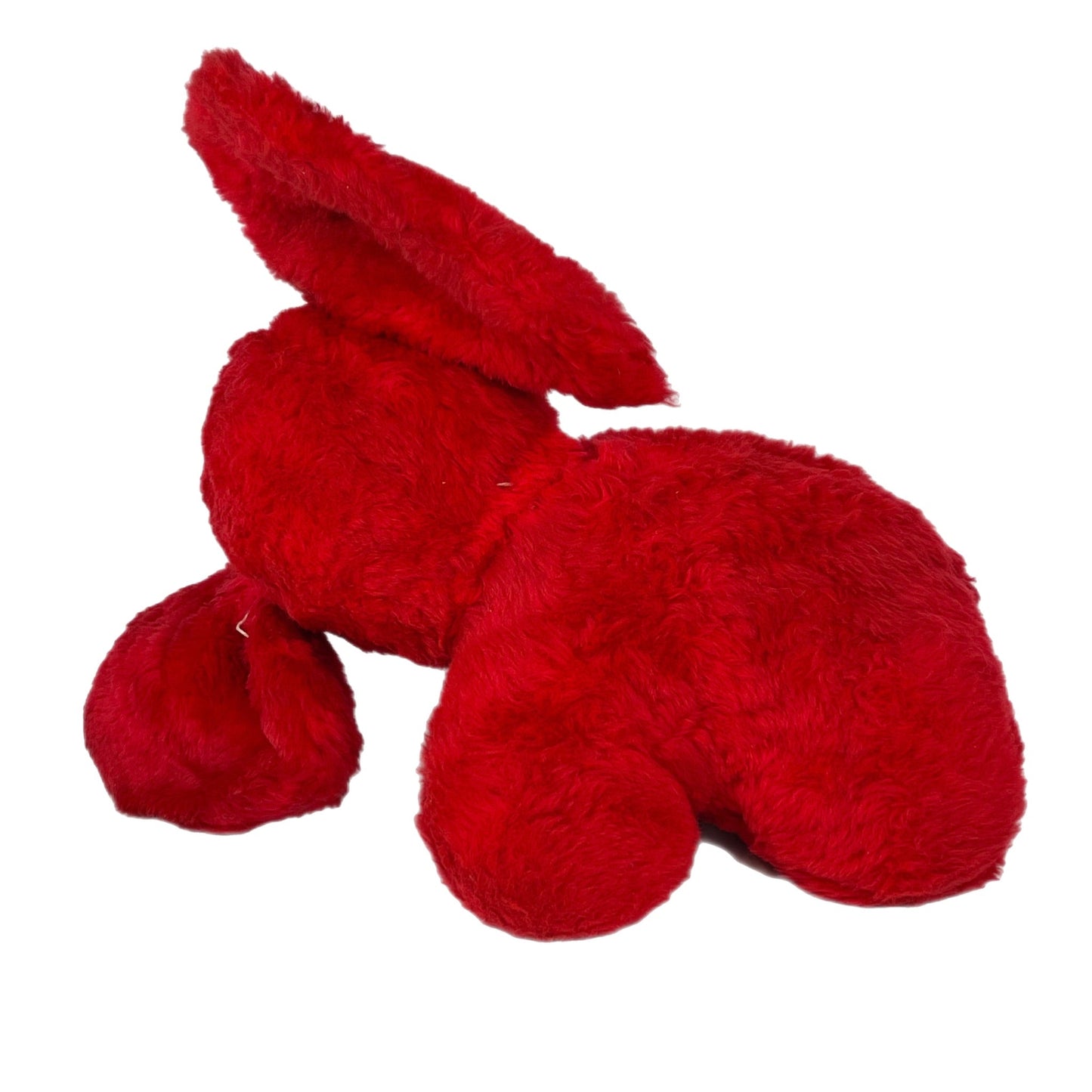 Rubberface Red Elephant plush vintage toy animal