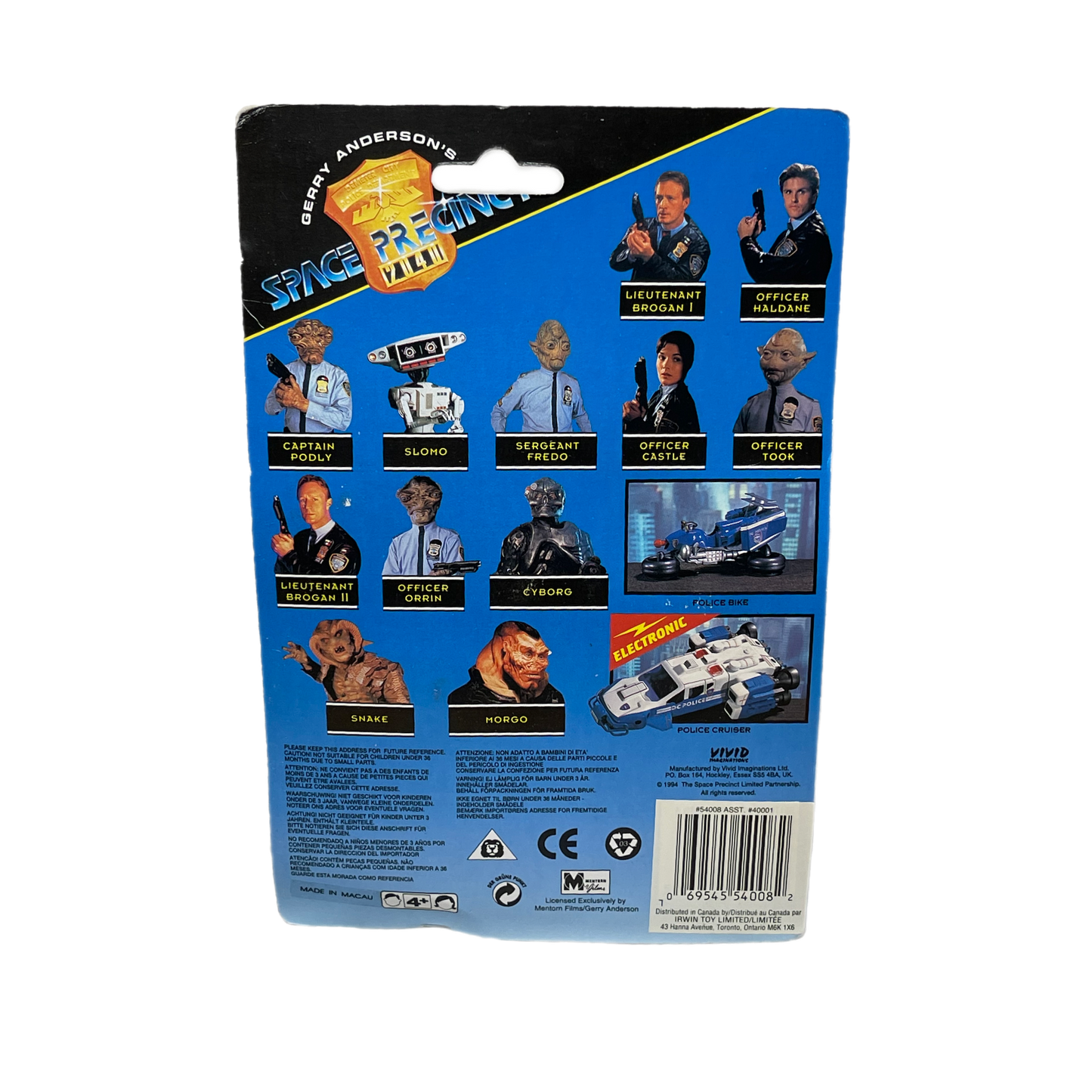 Space Precinct 2040 Morgo vintage action figure