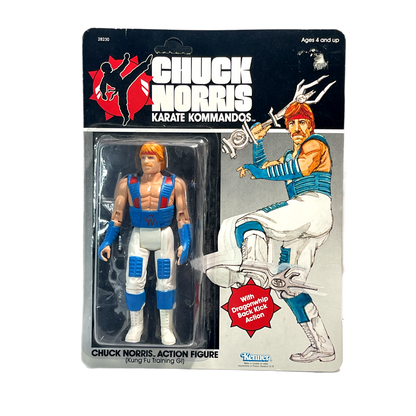 Kenner Chuck Norris Karate Kommandos Chuck Norris training GI vintage action figure unpunched 1980s
