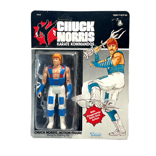 Kenner Chuck Norris Karate Kommandos Chuck Norris training GI vintage action figure unpunched 1980s
