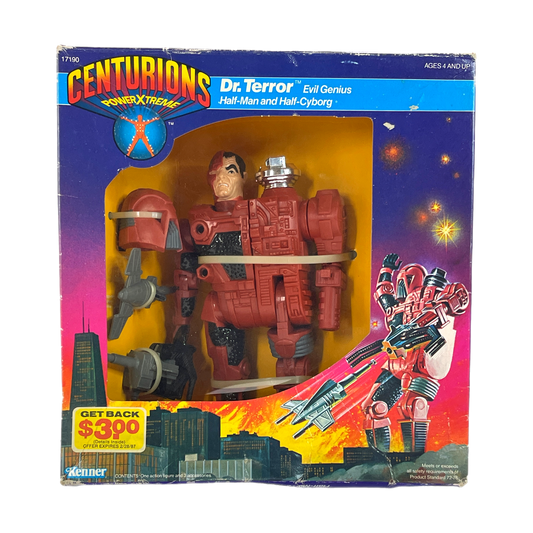 Kenner Centurions Dr. Terror Evil Genius vintage action figure mint in sealed box 80s