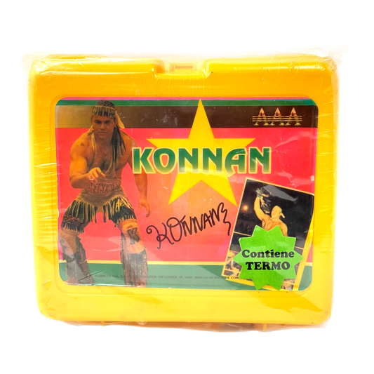 Sealed AAA Konan lunchbox and thermos set vintage lucha libre