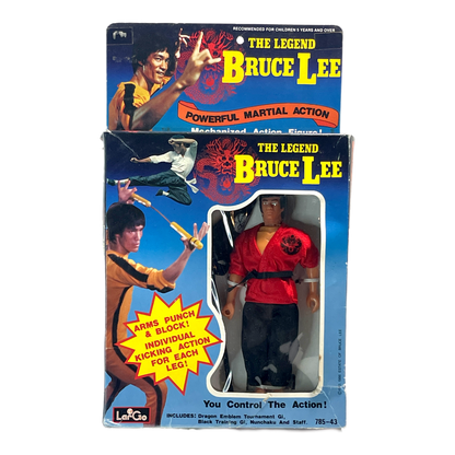Largo toys The Legend Bruce Lee Deluxe Vintage Action Figure Set mib 1980s