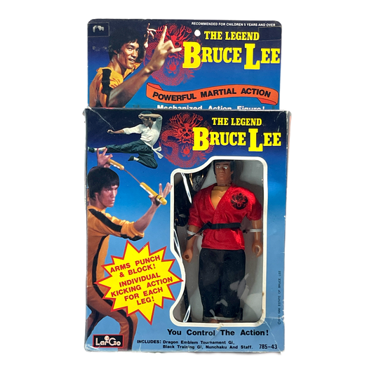 Largo toys The Legend Bruce Lee Deluxe Vintage Action Figure Set mib 1980s