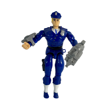 Hasbro Cops N Crooks Patrol Officer Longarm Loose near complete 80s vintage action figure