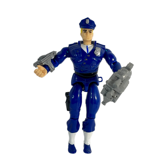 Hasbro Cops N Crooks Patrol Officer Longarm Loose near complete 80s vintage action figure