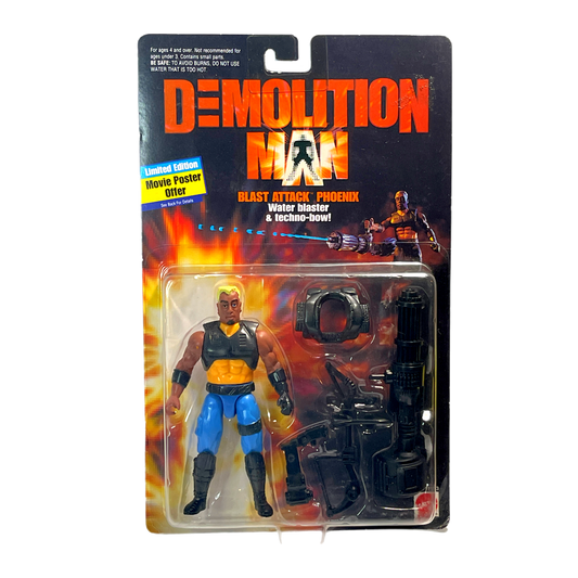 Mattel Demolition Man Blast Attack Simon Phoenix Wesley Snipes vintage action figure moc 90s