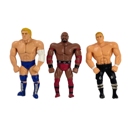 WWF Jus Toys Bend Ems Sid Vicious Ahmed Johnson HHH bendy figures