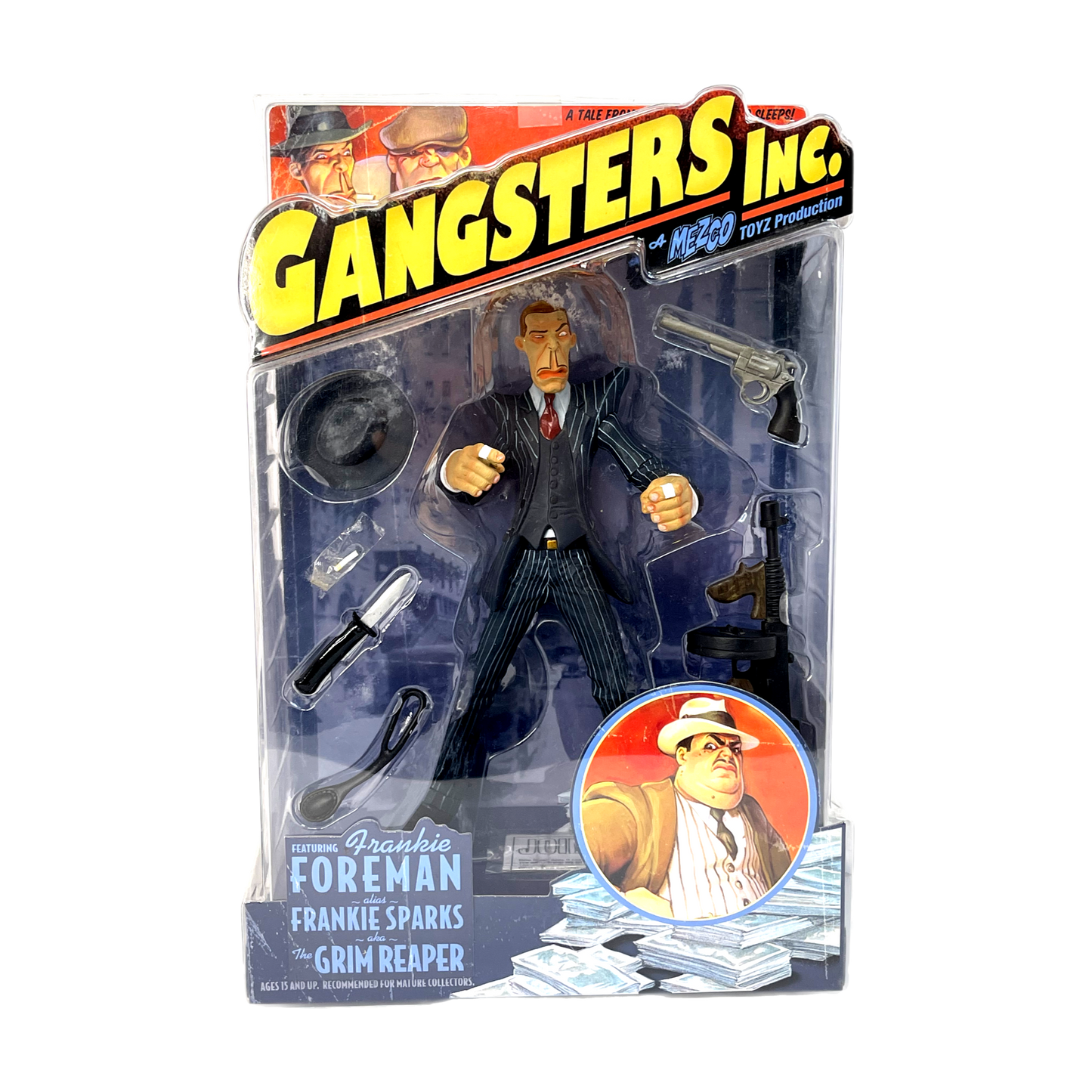 Mezco Gangsters Inc. Frankie Foreman complete open package