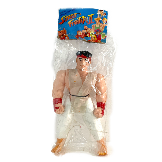 Blowmold vintage street fighter II Ryu sealed 90s Mexico bootleg