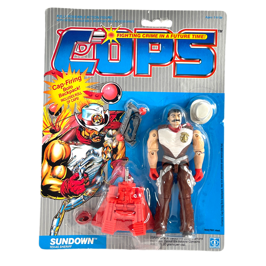 Hasbro Cops N Crooks Texas Sheriff Sundown vintage action figure Moc 80s