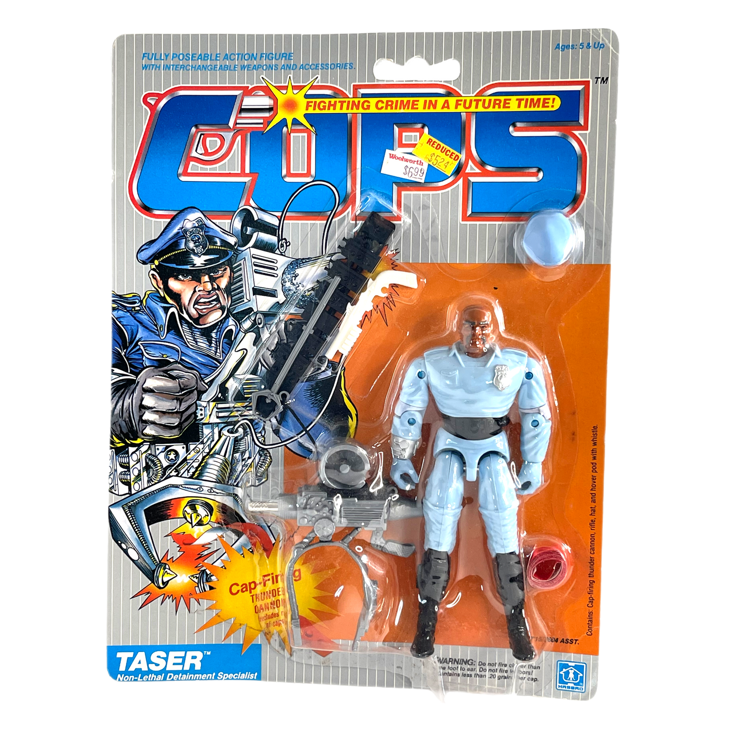 Hasbro Cops N Crooks Non lethal containment specialist Taser vintage action figure Moc