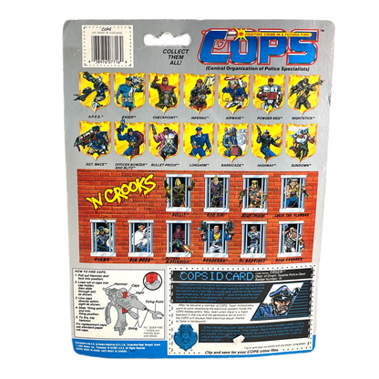 Hasbro Cops N Crooks Non lethal containment specialist Taser vintage action figure Moc