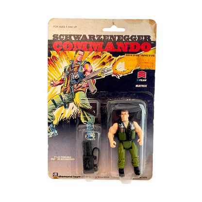 Commando Matrix vintage action figure Arnold Schwarzenegger Moc Diamond toymakers 1985
