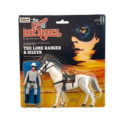 Gabriel Toys The Lone Ranger & Silver Rare double pack! Moc 80s vintage action figure