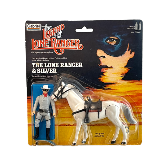 Gabriel Toys The Lone Ranger & Silver Rare double pack! Moc 80s vintage action figure