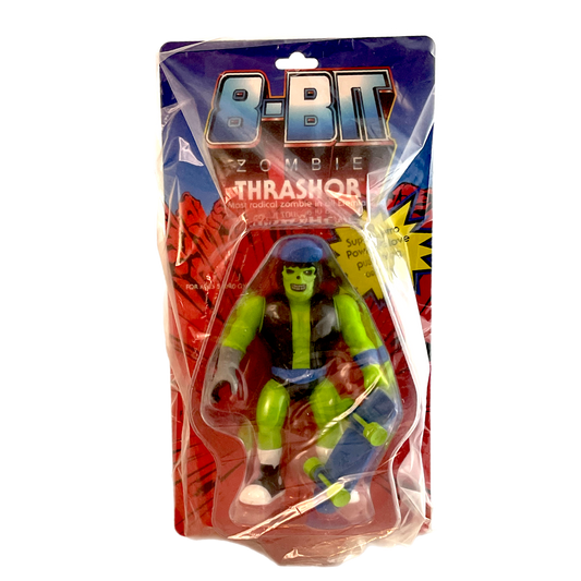 8 Bit Zombie Thrashor motu 80s inspired vinyl action figure