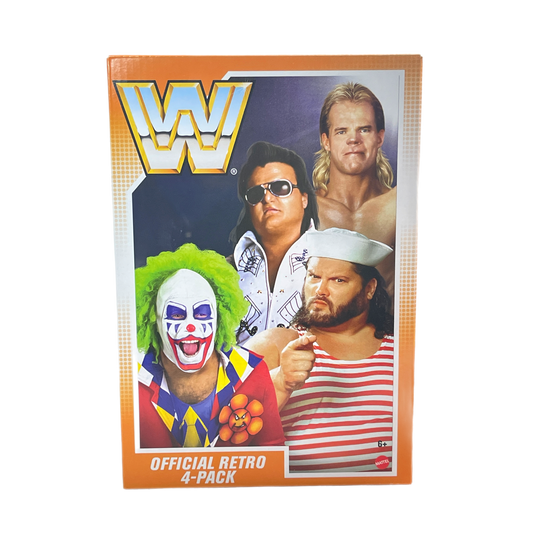Mattel Creations WWE Retro 4 Pack Wave 3 Doink, Greg Valentine, Tugboat, Lex Lugar